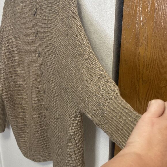 Song n Spirit faux fur collared cardigan womens large tan brown NWT - Picture 8 of 9